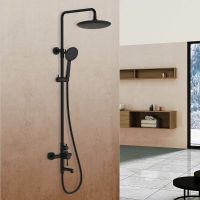 Душевая система Vincea Desire Черная матовая арт-VSFS-1D1MB — фото 2, Душевые стойки