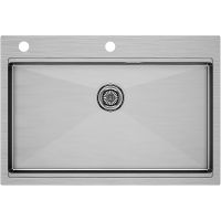 Кухонная мойка Paulmark Kroner-Pro 75 Брашированная сталь арт-PM707551-BS — фото 1, Кухонные мойки