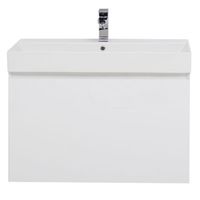 Тумба под раковину Aquanet Йорк 85 подвесная Белый глянец арт-202092 — фото 1, Тумбы под раковину