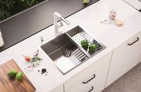 Кухонная мойка Alveus Kombino 40 KMB 90 FI 490x440 Брашированная сталь арт-1122682 — фото 6, Кухонные мойки