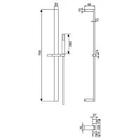 Душевой гарнитур Cezares Czr Черный матовый арт-CZR-L-SD-NOP — фото 2, Душевые гарнитуры на штанге