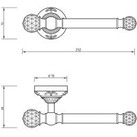 Держатель туалетной бумаги Migliore Cristalia Хром с кристаллами Swarovski арт-16795 — фото 2, Держатели туалетной бумаги