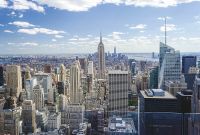 Фреска Ortograf Небоскребы 5395 Фактура флок FLK Флизелин (4*2,7) Голубой/Серый, Город арт-5395 (флок FLK) — фото 2, Фрески