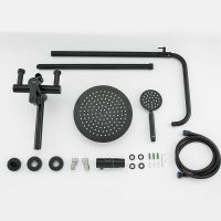 Душевая система Frap H801 Черная матовая арт-F24801-6 — фото 10, Душевые стойки