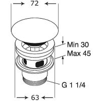 Донный клапан Villeroy&Boch click-clack Альпийский белый арт-8L033401 — фото 3, Донные клапаны