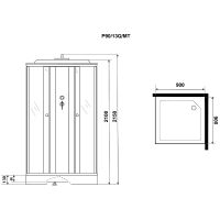 Душевая кабина Niagara Promo 90x90 без гидромассажа арт-P90/13Q/MT — фото 12, Душевые кабины