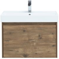 Тумба под раковину Aquanet Nova Lite 75 подвесная Дуб рустикальный арт-249514 — фото 1, Тумбы под раковину