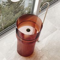 Раковина Abber Kristall 45 Коричневая арт-AT2701Opal — фото 1, Раковины напольные