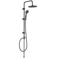 Душевая система Aquanet Passion R AF300-70-R-B Черная матовая арт-261836 — фото 1, Душевые стойки