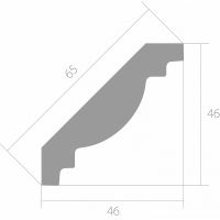 Карниз Ultrawood 2440x46x46 мм арт-CR 021 — фото 3, Карнизы