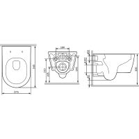Унитаз AM.PM Func подвесной с сиденьем Микролифт арт-C8F1701SC — фото 10, Подвесные унитазы