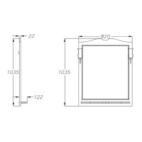 Зеркало Opadiris Валери 85 Сапфир с выключателем арт-00-00007040 — фото 5, Зеркала в ванную комнату