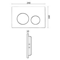 Инсталляция Agger для унитаза с клавишей смыва Хром глянцевый арт-ACC500+APB0100 — фото 5, Инсталляции для унитазов
