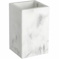 Стакан для зубных щеток WasserKRAFT Kammel Белый мрамор арт-K-9128 — фото 1, Стаканы для зубных щеток