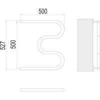 Товар: Водяной полотенцесушитель Terminus М-образный (3/4) 500х500 Хром, боковое подключение, G 3/4" НР арт-4620768880490 - фото 3 Водяной полотенцесушитель Terminus М-образный (3/4) 500х500 Хром, боковое подключение, G 3/4" НР арт-4620768880490 — фото 3, Водяные полотенцесушители