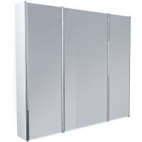 Зеркальный шкаф 1MarKa Соната 90 Белый глянцевый арт-У29558 — фото 1, Зеркальные шкафы в ванную