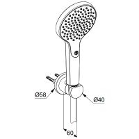 Товар: Душевой гарнитур Kludi Dive Хром арт-6985005-00 - фото 2 Душевой гарнитур Kludi Dive Хром арт-6985005-00 — фото 2, Душевые гарнитуры на держателе