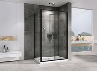 Душевой уголок Abber Sonnenstrand 100x70 профиль Черный стекло прозрачное арт-AG04100BC-S70B — фото 2, Прямоугольные душевые уголки