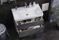 Тумба с раковиной Aquaton Оливия 80 подвесная Грей Дуб Ойстер арт-1A2831K0OLUG0 — фото 9, Тумбы с раковиной