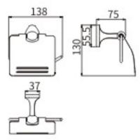 Держатель туалетной бумаги CeramaLux Bell с крышкой Хром арт-53507 — фото 2, Держатели туалетной бумаги