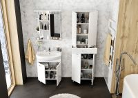 Шкаф пенал Onika Модерн 60.10 Белый арт-406002 — фото 5, Пеналы для ванной комнаты