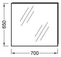 Зеркало Jacob Delafon Odeon Up 70 подвесное арт-EB1082-NF — фото 7, Зеркала в ванную комнату