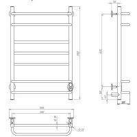 Электрический полотенцесушитель Тругор Идеал комби Пэк сп 3 80х50 Хром арт-Идеал/комбиПэксп3/805032 — фото 2, Электрические полотенцесушители