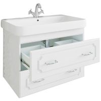 Тумба под раковину Sanflor Ксения 80 подвесная Белая арт-Н0000000125 — фото 2, Тумбы под раковину