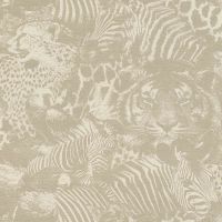 Обои RASCH Kalahari Винил на флизелине (0,53*10,05) Бежевый, Животные арт-704716 — фото 1, Обои для стен