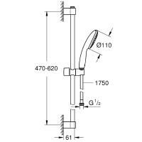 Душевой гарнитур Grohe Tempesta 110 Хром арт-27853003 — фото 4, Душевые гарнитуры на штанге