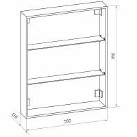 Товар: Зеркальный шкаф Континент Reflex LED 60 с подсветкой Белый арт-МВК025 - фото 13 Зеркальный шкаф Континент Reflex LED 60 с подсветкой Белый арт-МВК025 — фото 13, Зеркальные шкафы в ванную