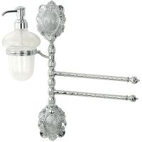 Товар: Полотенцедержатель с дозатором для жидкого мыла Migliore Cleopatra поворотный Хром арт-16674 - фото 1 Полотенцедержатель с дозатором для жидкого мыла Migliore Cleopatra поворотный Хром арт-16674 — фото 1, Полотенцедержатели