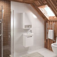 Зеркальный шкаф Runo Микра 40 R Белый арт-УТ000002341 — фото 4, Зеркальные шкафы в ванную