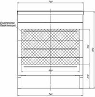 Тумба с раковиной Aquanet Верона 75 Белая арт-287671 — фото 7, Тумбы с раковиной