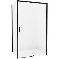 Душевой уголок New Trendy Prime Black 160х70 R профиль Черный стекло прозрачное арт-D-0329A/D-0127B — фото 1, Прямоугольные душевые уголки