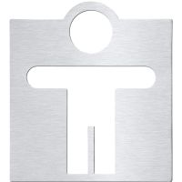 Табличка Мужской туалет Bemeta Hotel Хром матовый арт-111022035 — фото 1, Таблички для санузла и общественных мест