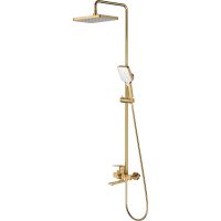 Душевая система Splenka Золото матовое арт-S30.24.03 — фото 1, Душевые стойки