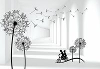 Фреска Ortograf 3D 33541 Фактура бархат золото FX-G Флизелин (3,9*2,7) Белый/Черный, Цветы/Абстракция арт-33541 (бархат золото FX-G) — фото 2, Фрески