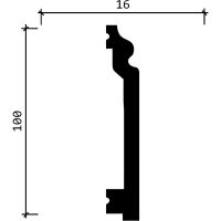 Плинтус Decor-Dizayn 2400x16x100 мм арт-701-82SH — фото 4, Плинтуса напольные