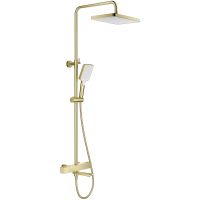 Душевая система Splenka с термостатом Золото матовое арт-S224.26.03 — фото 1, Душевые стойки