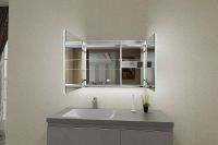 Зеркальный шкаф Esbano 90 с подсветкой с инфракрасным выключателем арт-ESMT3809D — фото 5, Зеркальные шкафы в ванную