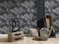 Обои Livingwalls Michalsky 3 Винил на флизелине (0,53*10,05) Серый/Черный, Листья арт-36505-3 — фото 2, Обои для стен
