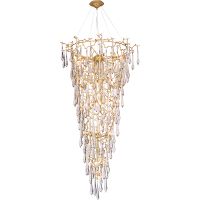 Люстра Crystal Lux Прозрачная Золото арт-REINA SP34 D1200 GOLD PEARL — фото 1, Люстры
