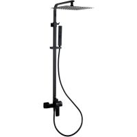 Душевая система Allen Brau Infinity Черная матовая арт-5.21012-31 — фото 1, Душевые стойки