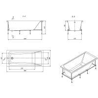 Акриловая ванна Santek Фиджи 180x80 без гидромассажа арт-1WH501706 — фото 7, Акриловые ванны