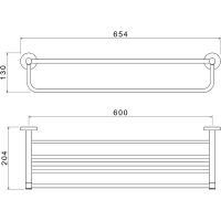 Полка для полотенец Aquatek Европа Хром арт-AQ4115CR — фото 2, Полки для полотенец