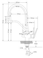 Смеситель для кухни Viko Черный матовый арт-V-5502 — фото 11, Смесители для кухни