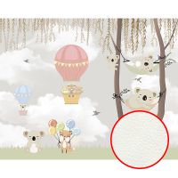 Фреска детская Ortograf Для самых маленьких 33734 Фактура флок FLK Флизелин (3,4*2,7) Серый/Разноцветный, Животные/Воздушные шары арт-33734 (флок FLK) — фото 1, Фрески