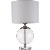 Настольная лампа Maytoni Table Floor Lowell Кремовая Прозрачная Никель арт-Z533TL-01N — фото 1, Настольные лампы