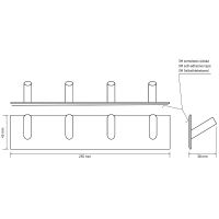 Вешалка для полотенец Bemeta Easy Черная матовая арт-163106290 — фото 3, Крючки для полотенец